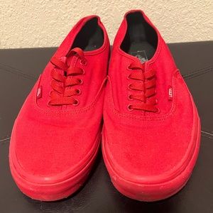 Used Red Vans Size 12